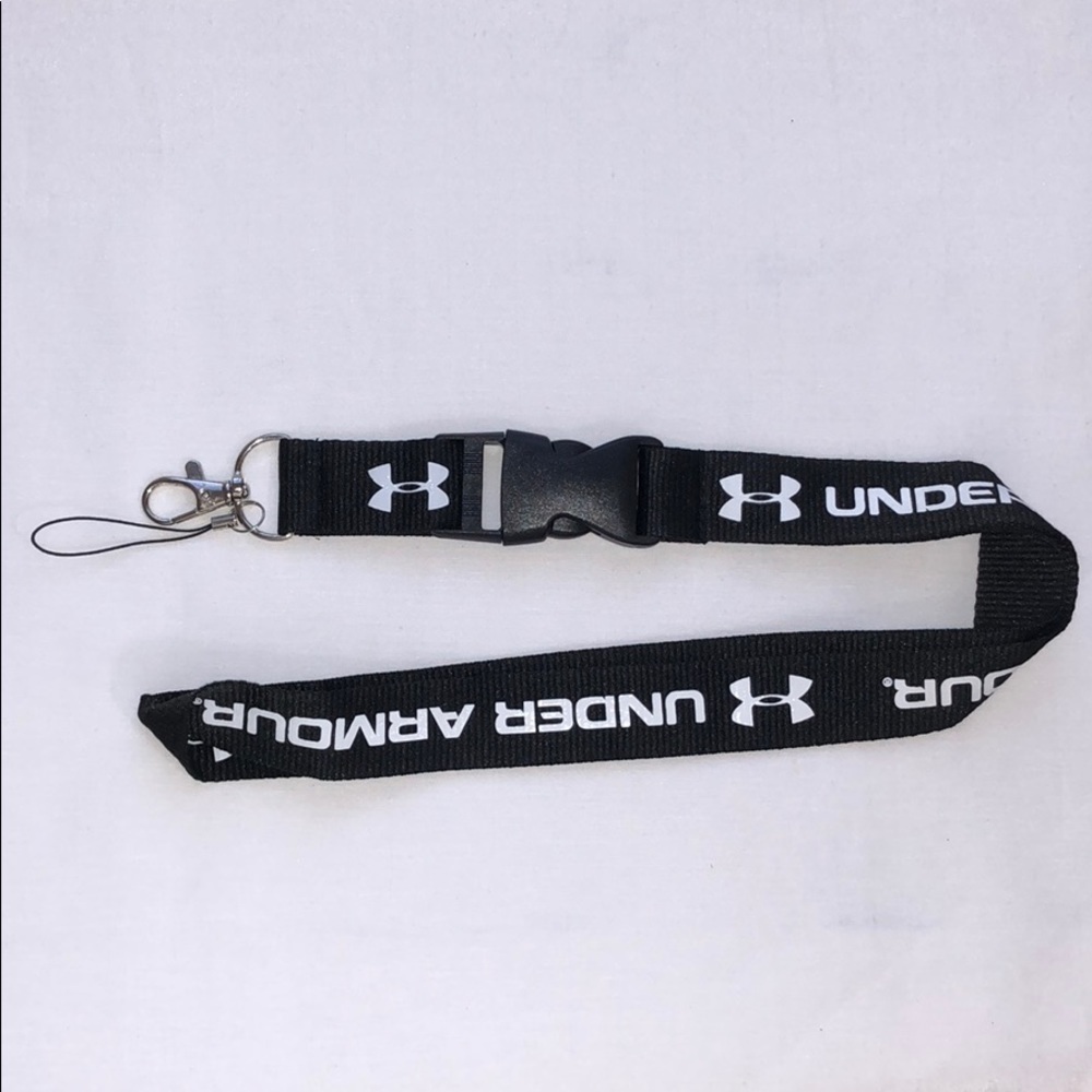 New Under Armour Black and White Lanyard ID Badge
